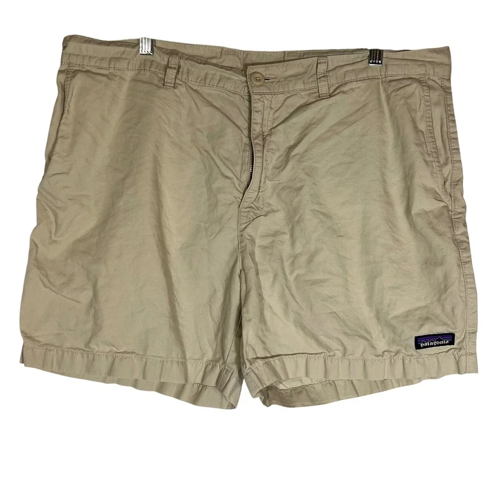 Patagonia Organic Cotton Hemp Blend Casual Khaki Shorts Womens Size 38‎